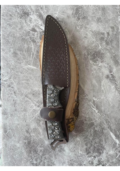 Pars Gravürlü Çelik Kamp & Av Bıçağı – Dramer Verzalit Kahverengi Kabze, Özel Kılıflı, 27 cm indirimleri