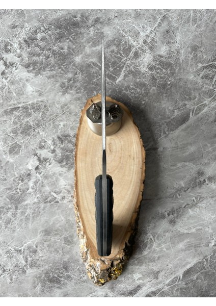 Siyah Kompakt Kabzeli El Yapımı Kılıflı Kamp ve Av Bıçağı – 23,5 cm modelleri