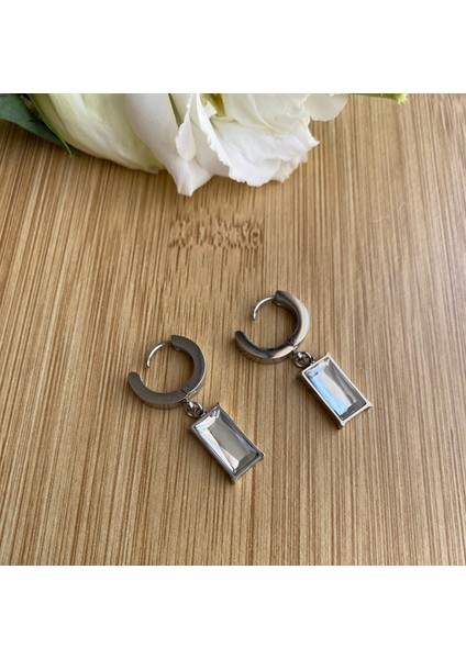 316L Çelik Zirkon Taşlı Küpe modelleri