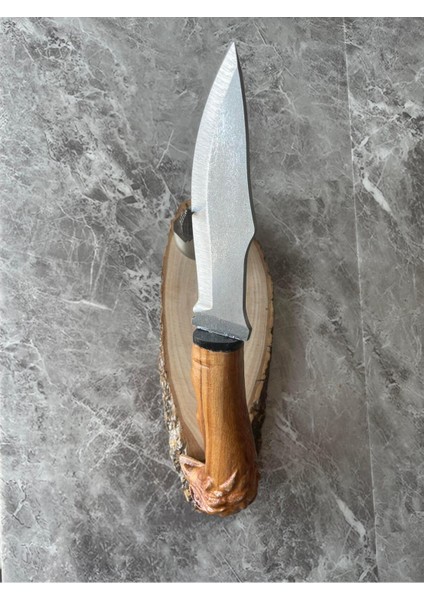 Oyma Kartal Başlıklı Ceviz Kabzeli Kamp ve Av Bıçağı – Özel Vaketa Kılıflı, 29 cm fırsatları