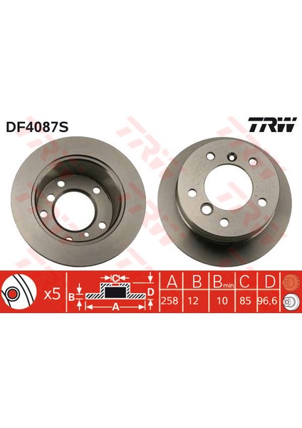 Fren Dıskı Arka Mercedes W463 B901 B904 . Vw Lt 28-35-46