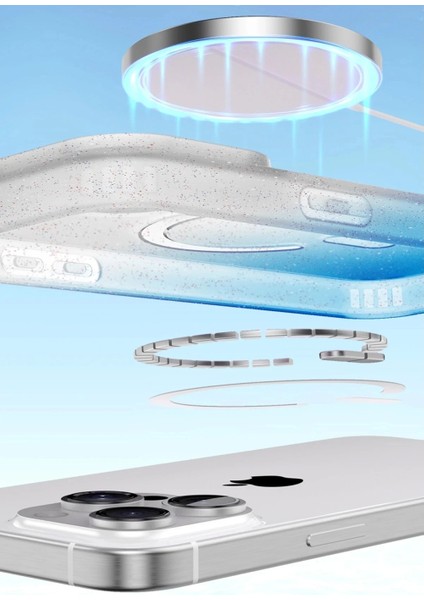 Apple iPhone 16E Pummel Shiny Magsafe Kapak - Gold modelleri