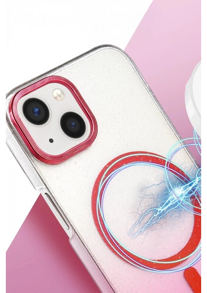 Apple iPhone 15 Plus Glossy Magsafe Kapak - Pembe fiyatları