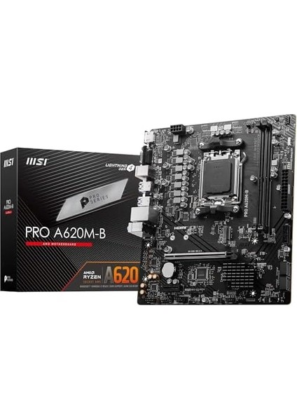 Pro A620M-B Am5 Ddr5 6800MHZ(OC) HDMI VGA M.2 Usb3.2 Jargb_v2 Matx modelleri