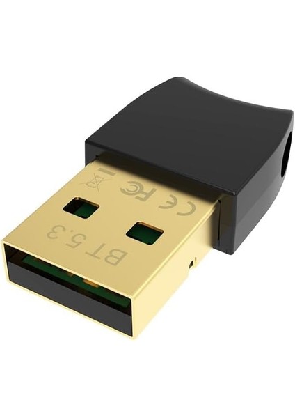 Al-Bl5.3 Bluetooth V5.3 USB Mini Bluetooth Adaptör Dongle 20MT Kablosuz Adaptör (Çoklu Cihaz Desteği Sağlar) Win7/8/10/11 Tak Çalıştır (Pc Içindir)