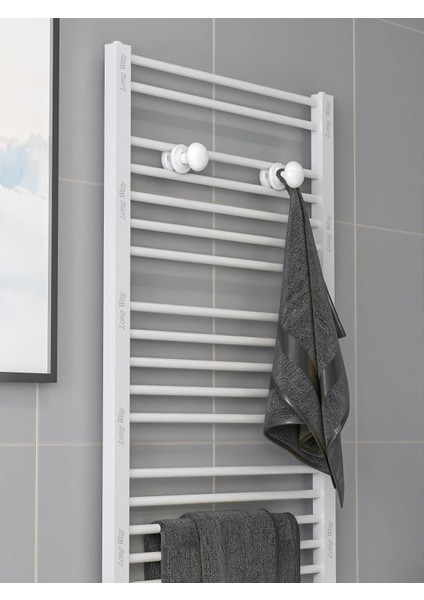 Radyatör Askısı, Banyo Askısı, Bornoz Askısı, Kolay Kurulum, Havlu Kıyafet Askısı, Banyo Kurutmalık (Beyaz)