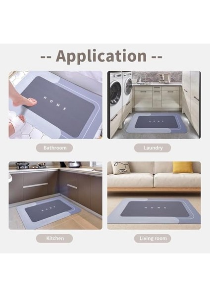 Banyo Paspası-Süper Emici-Kaymaz Tabanlı Banyo ve Abdest Paspası Kare Mavi (NKS152) fiyatları