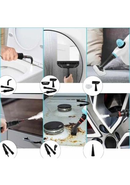NV602 Mini Steam Cleaner Çok Fonksiyonlu 9 Parça Buharlı Temizlik Makinesi modelleri