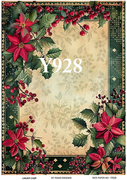 Y928 Yeniyıl Serisi 29*42 cm Pirinç Dekopaj