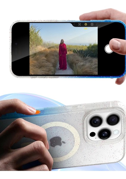 Apple iPhone 15 Pro Max Pummel Shiny Magsafe Kapak - Pembe indirimleri