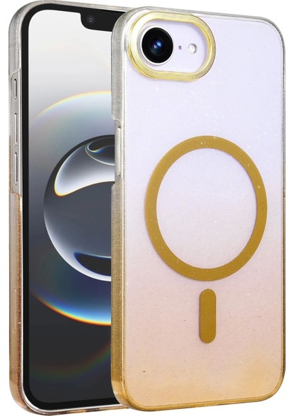 Apple iPhone 16E Glossy Magsafe Kapak - Çöl Titanyum