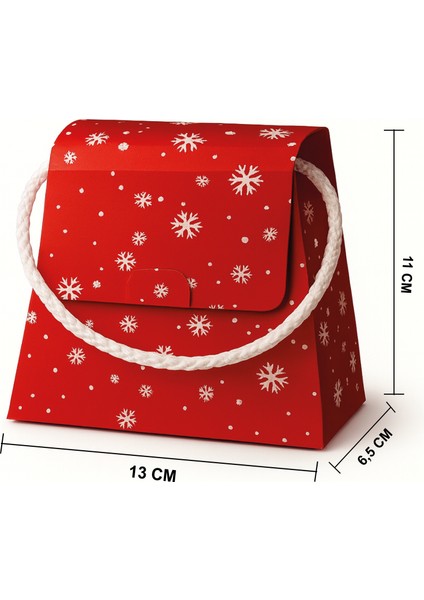 Bymeyla 25 Adet Konsept Özel Tasarım Kar Desenli Hediye Kutusu Çanta Boş Karton Hediye Paketi Hediyelik fırsatları
