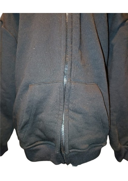 Erkek Çocuk Siyah Kapüşonlu Fermuarlı Baskısız Sweatshirt 9 Yaş Siyah fırsatları