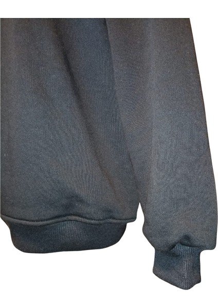 Erkek Çocuk Siyah Kapüşonlu Fermuarlı Baskısız Sweatshirt 9 Yaş Siyah indirimleri