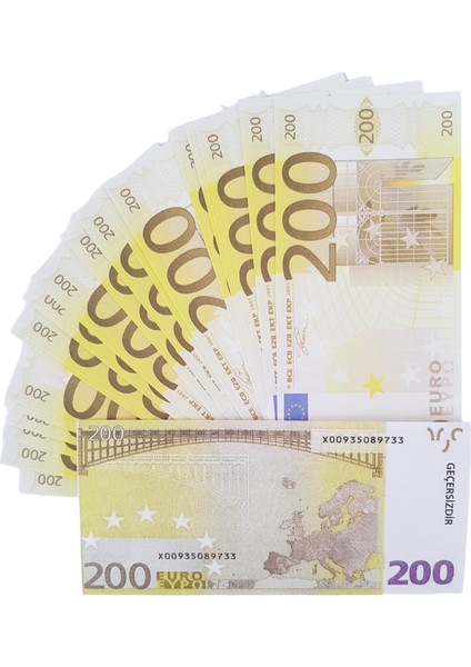 300 Adet 200 Euro Geçersiz Yazılı Para Düğün Nikah Film Parti Şaka Malzemesi
