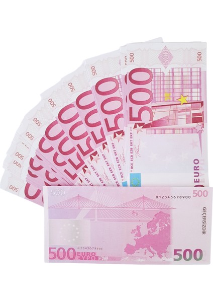 300 Adet 500 Euro Geçersiz Yazılı Para Düğün Nikah Film Parti Şaka Malzemesi