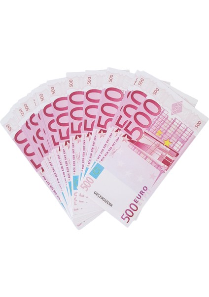 200 Adet 500 Euro Geçersiz Yazılı Para Düğün Nikah Film Parti Şaka Malzemesi