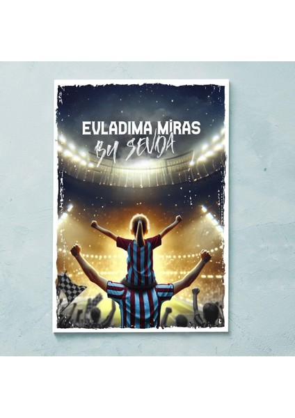 Bordo Mavi Taraftarlara Özel Kanvas Tablo