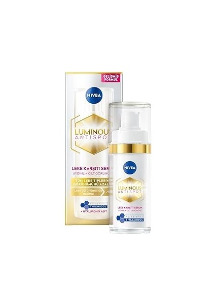 Ivea LUMIOUS630 Thiamidol Etkili Karşıtı Cilt Serumu 30ML, Hyaluroik Asit, Cilt Tou Eşitleyici