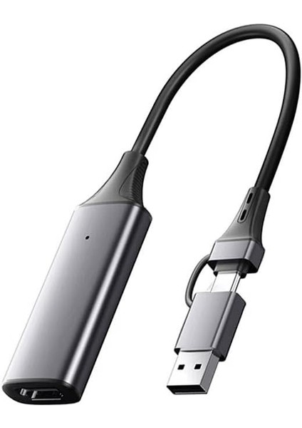 MT98 HDMI 1080P 60Hz Ekran Video Capture Görüntü Yakalama Kartı Oyun Kayıt (MT98 2in1 Uçlu Kablo)