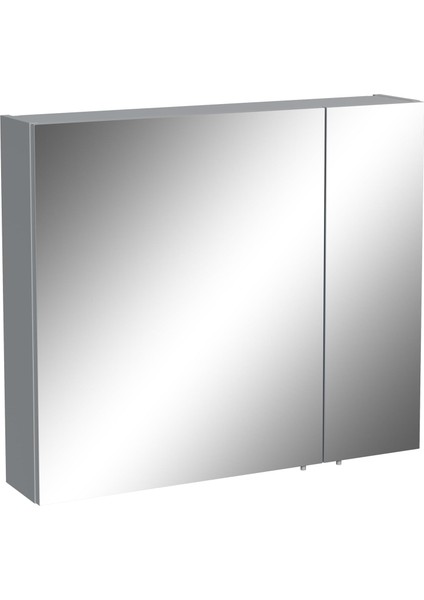 Shift T20 81007 Asimetrik Dolaplı Ayna, Kül Gri, 80 cm