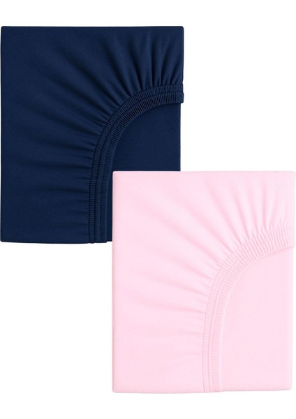 2 Adet 70 x 120 x 20 cm Anne Yanı Lastikli Penye Kumaş Bebek Çarşafı