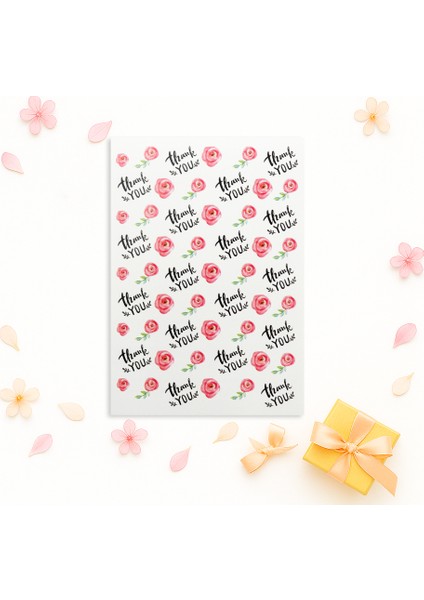 10 X 14 Cm Özel Baskılı Teşekkür Kartı 10 Adet