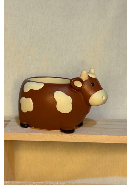 Boyanabilir Inek Seramik Saksı – Güçlendirilmiş Seramik Obje, Dekoratif ve Hobi Için Uygun fiyatları