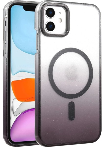 Apple iPhone 12 Glossy Magsafe Kapak - Siyah