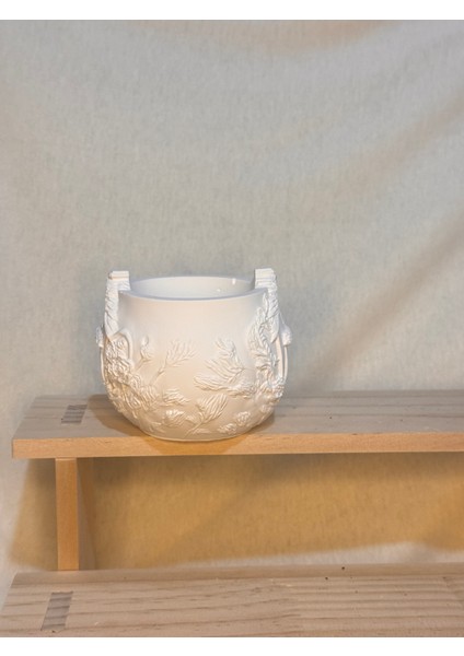 Boyanabilir Kabartmalı Kış Masalı Saksı – Güçlendirilmiş Seramik Dekoratif Obje modelleri