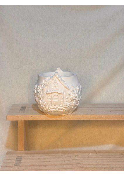 Boyanabilir Kabartmalı Kış Masalı Saksı – Güçlendirilmiş Seramik Dekoratif Obje fırsatları