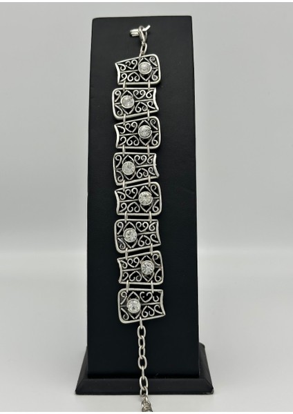 Tasarım Çelik Gümüş Kaplama Bileklik