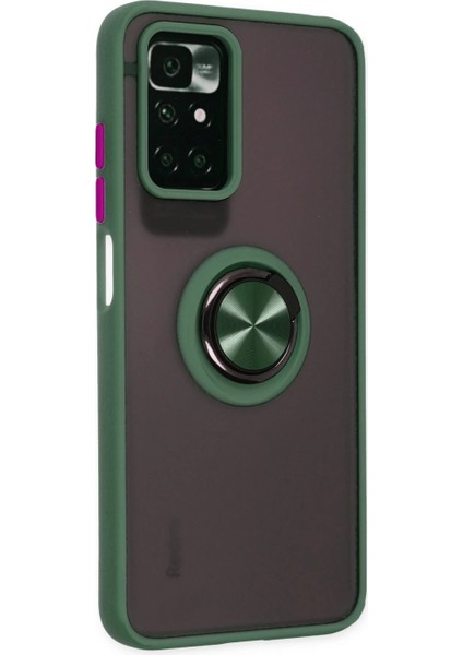 Xiaomi Redmi 10 2022 Kılıf Montreal Yüzüklü Silikon Kapak - Yeşil fiyatları