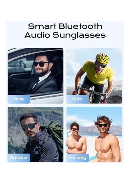 Simple Is Beauty Akıllı Bluetooth Gözlükler, Dahili Mikrofon ve Hoparlörler, Erkekler ve Kadınlar Için Akıllı Kablosuz Kulaklık Güneş Gözlükleri, Atletik/dış Mekan Uv Koruması ve Ses Kontrolü, modelleri
