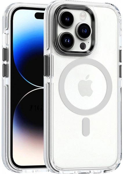 iPhone 15 Pro Bella Magsafe Kapak - Gri