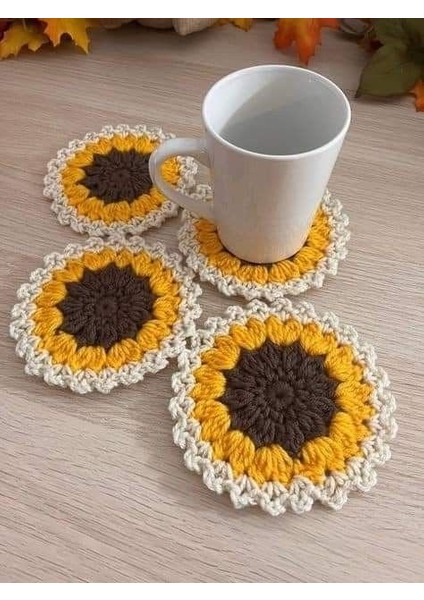 Ayçiceği Bardak Altlığı 2 Adet