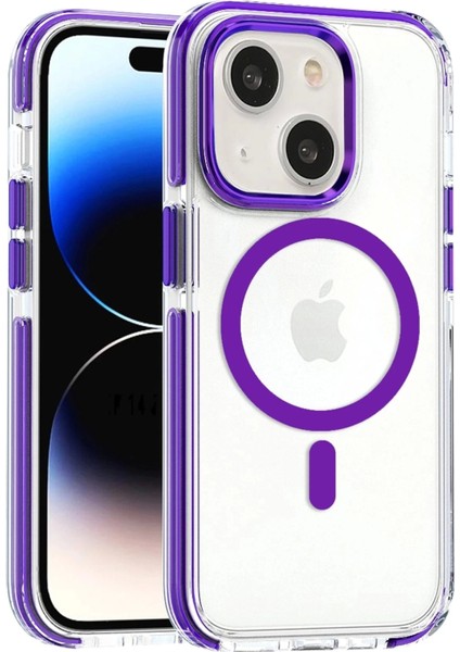 iPhone 15 Bella Magsafe Kapak - Derin Mor