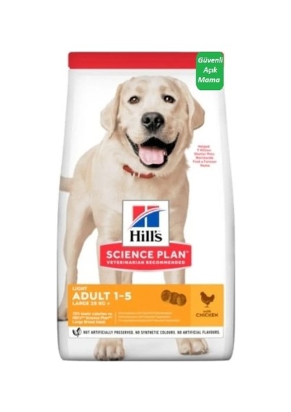 Adult Light Büyük Irk Tavuklu Yetişkin Köpek Maması 1 kg