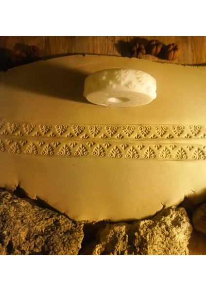 1,5 cm Desen 5 cm Çap Doku Rulosu-Doku Kil Tekerleği 6