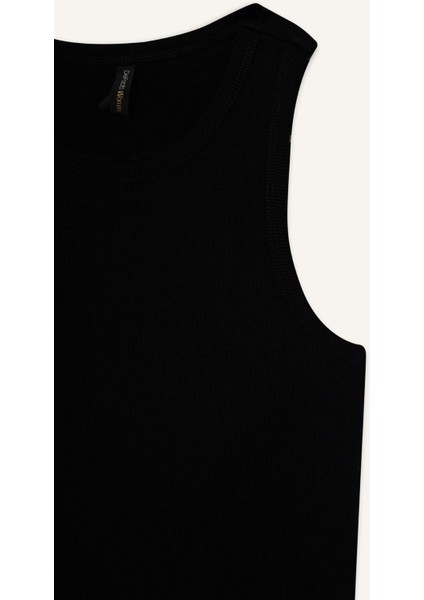 Slim Fit Dar Kesim Basic Düz Halter Yaka Fitilli Kaşkorse Pedli Atlet G0843AX25AU fiyatları
