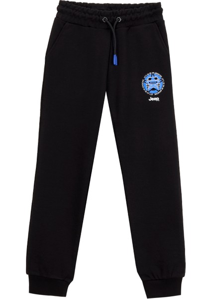 Lastikli Paça Siyah Erkek Çocuk Eşofman Altı J5WB-EA7766