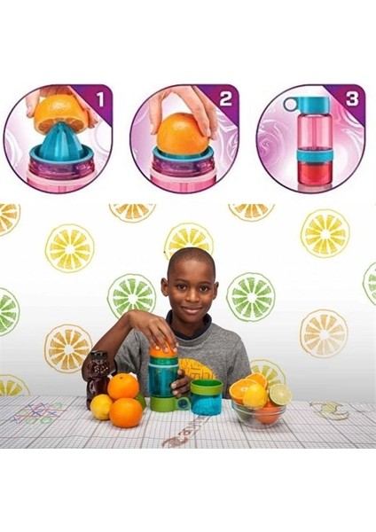 Narenciye Limon Sıkmalı Pratik Detoks Toksin Atıcı Su Matarası Spor Şişesi (4741) indirimleri