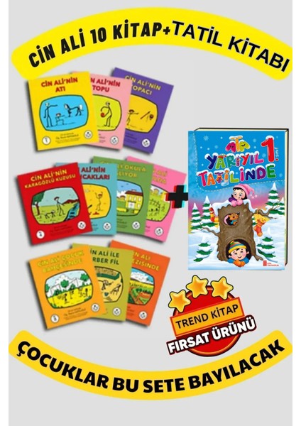 Cin Ali 10 Kitap Seti – Çocuklar İçin Eğlenceli ve Eğitici Hikaye Serisi modelleri