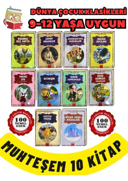 9-12 Yaş Çocuklar İçin Okumayı Sevdiren 100 Temel Eser Kitap Seti – Anonim Yazarlar fiyatları