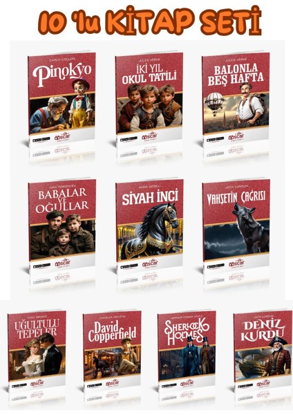 9-12 Yaş Çocuklar İçin Okumayı Sevdiren 100 Temel Eser Kitap Seti – Anonim Yazarlar