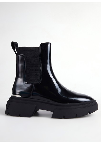 Deri Siyah Kadın Bot K4400981