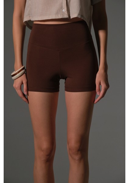 Yüksek Bel Toparlayıcı Esnek Kumaş, Kadın Spor Taytı 10 cm Comfortlux High Rise Hot Pants fiyatları