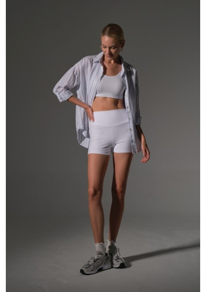 Yüksek Bel Toparlayıcı Esnek Kumaş, Kadın Spor Taytı 10 cm Comfortlux High Rise Hot Pants fiyatları