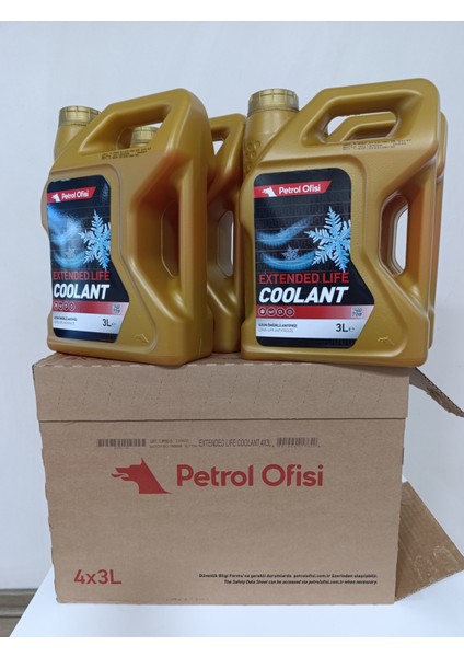 Organik Kırmızı Antifriz 3 Lt x 4 Adet (8.ay 2025 Üretim)