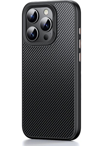 iPhone 14 Pro Dart Karbon Magsafe Kapak - Siyah